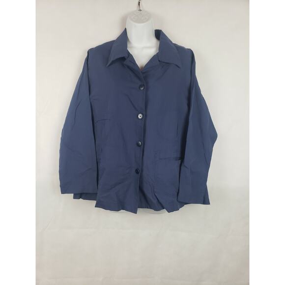 Spirithouse Blue Button Up Long Sleeve Shirt & Balloon Pants Size M Crop Set - Picture 2 of 9